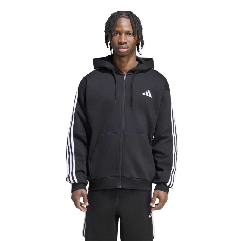 Adidas Essentials 3-Stripes Fleece Full-Zip Hoodie (KY6559)