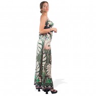 Peace and Chaos FOLIAGE SILKY DRAPE MAXI DRESS (S24950 TYPOS)