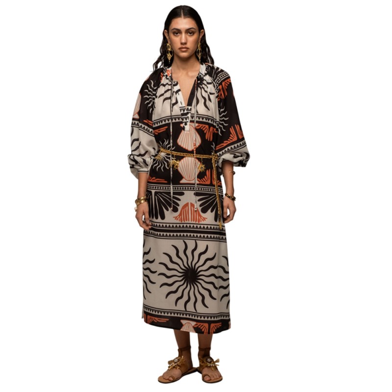 Peace and Chaos TRANQUILITY LONG DRESS - Viscose (S25963 TYPOS)