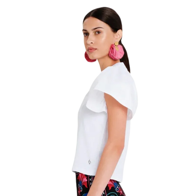 Peace and Chaos PLUMAGE TOP - Cotton (S26207 WHITE)