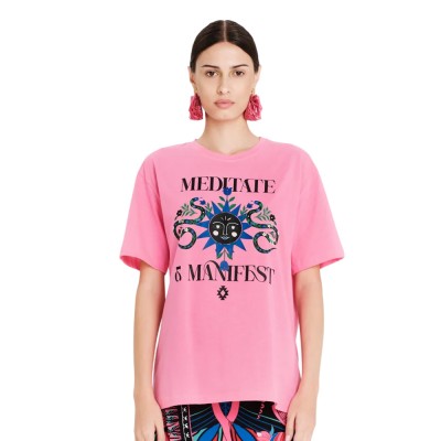 Peace and Chaos MANIFESTATION T-SHIRT - Cotton (S26226 PINK)