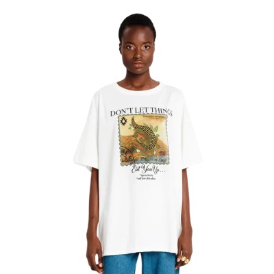 Peace and Chaos REPTILE T- SHIRT - Cotton (S26229B WHITE)