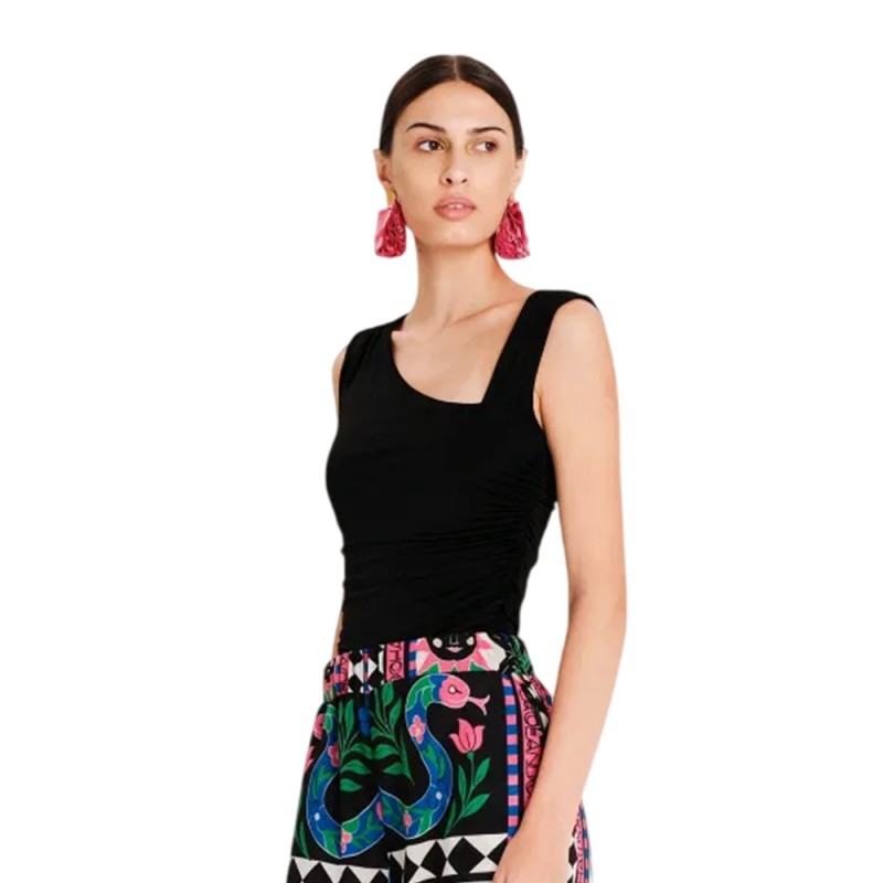 Peace and Chaos TEMPLE TOP - Tencel (S26238 BLACK)