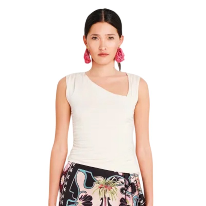 Peace and Chaos TEMPLE TOP - Tencel (S26238 OFF WHITE)