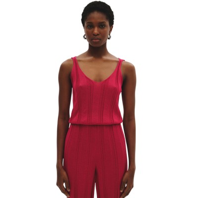 Combos Knitwear ΤΟΠ ΤΙΡΑΝΤΑ ΛΟΥΡΕΞ (S5THCT0069 FUCHSIA)