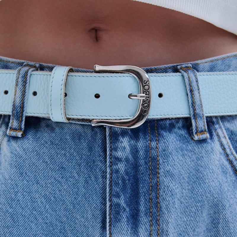 Combos BELT LEATHER COMBOS BUCKLE (S6GRBE0095 BABY BLUE)
