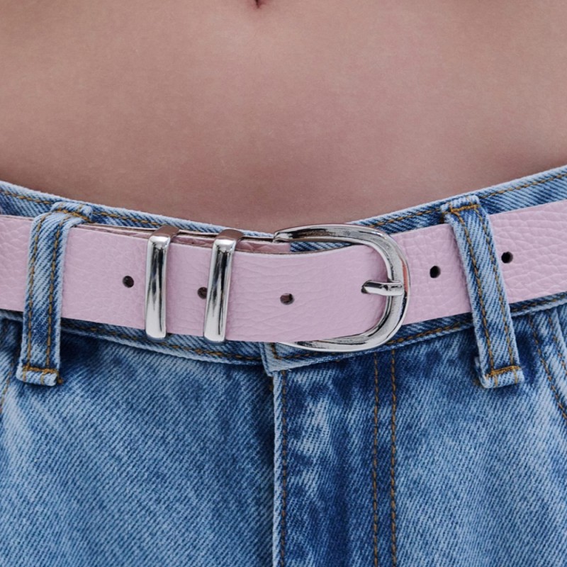 Combos BELT LEATHER V TIP (S6GRBE0096 BABY PINK)