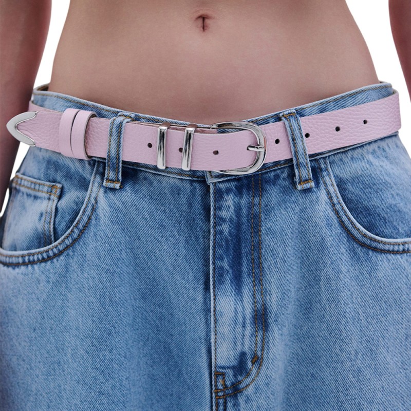 Combos BELT LEATHER V TIP (S6GRBE0096 BABY PINK)