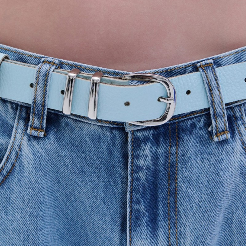 Combos BELT LEATHER V TIP (S6GRBE0096 LIGHT BLUE)