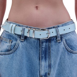 Combos BELT LEATHER V TIP (S6GRBE0096 LIGHT BLUE)