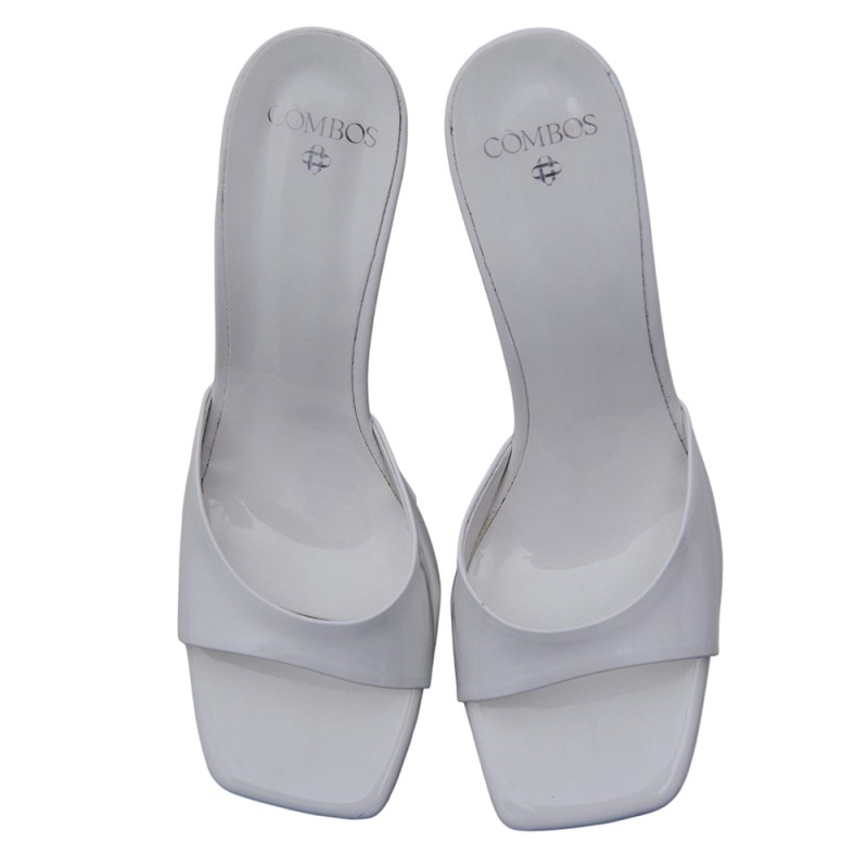 Combos MULES PATENT SQUARE TOE (S6PAMU0103 WHITE)