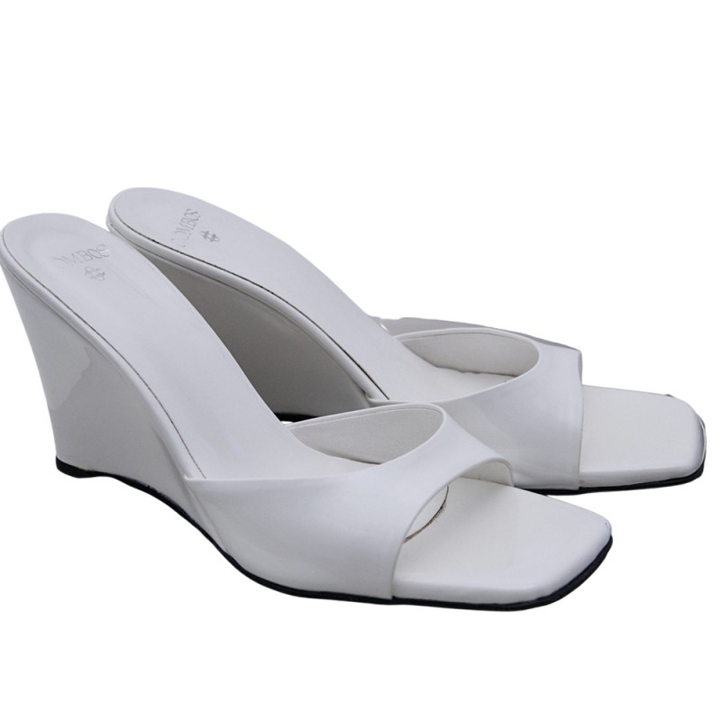 Combos MULES PATENT SQUARE TOE (S6PAMU0103 WHITE)
