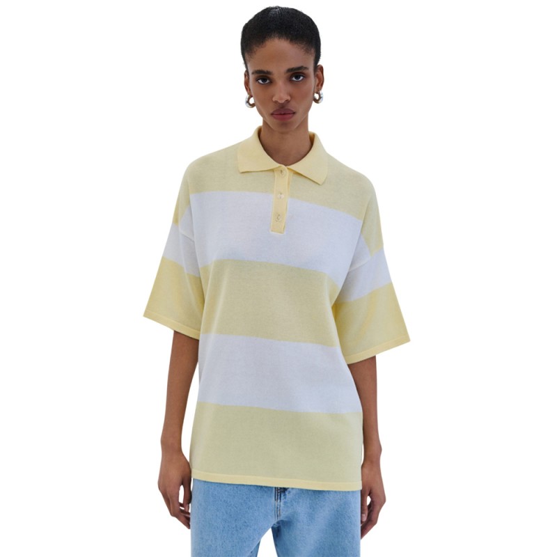 Combos BLOUSE POLO TWO-TONE (S6THBP0008 BANANA)