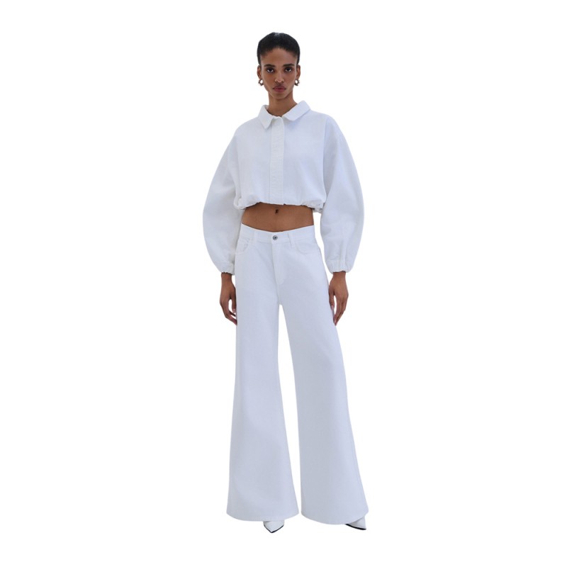 Combos DENIM JACKET CROP (S6TNDJ0048 WHITE)