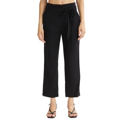 4Tailors The Melted Ice Cream Cropped Pants (SS25-110 BLACK)