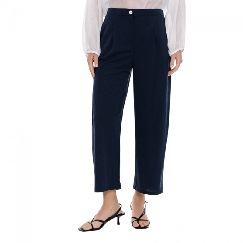 4Tailors Operator Cropped Pants (SS26-031 NAVY)