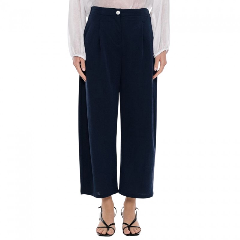 4Tailors Operator Cropped Pants (SS26-031 NAVY)
