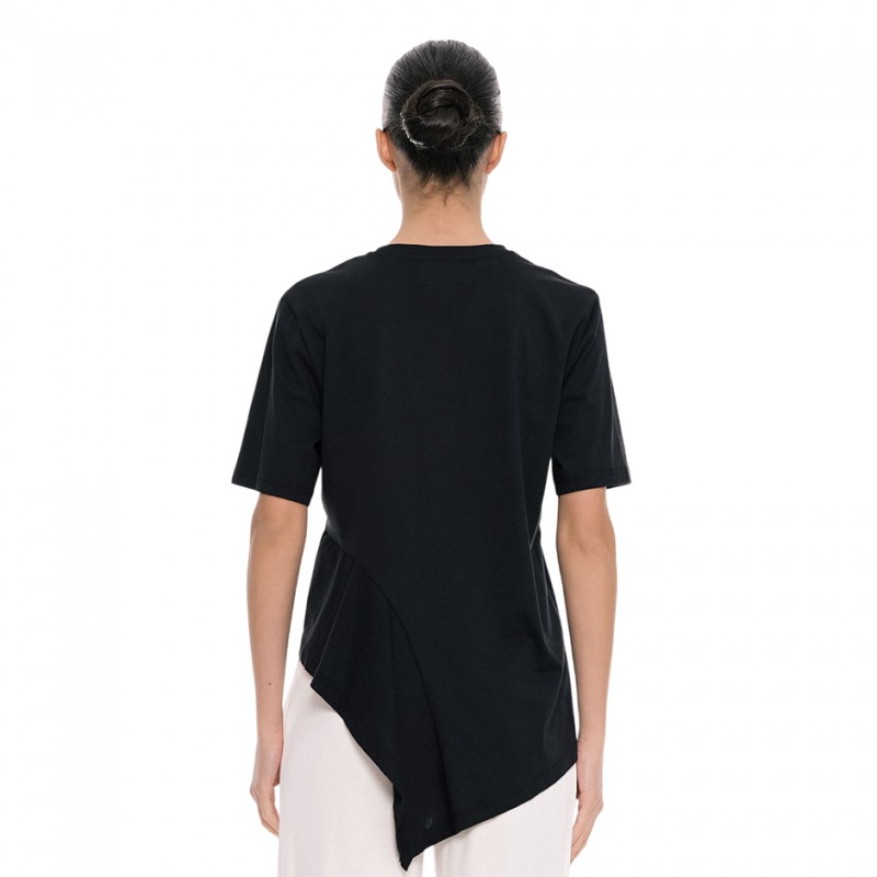 4Tailors Connect me Ruffle Top (SS26-176 BLACK)