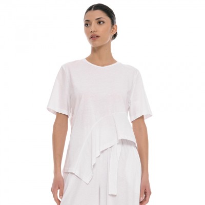4Tailors Connect me Ruffle Top (SS26-176 WHITE)