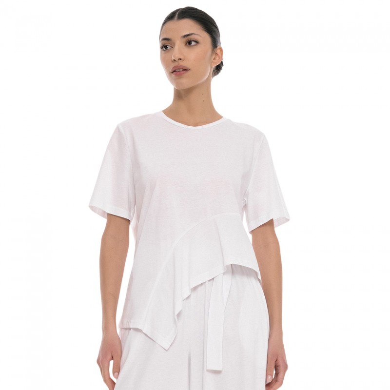 4Tailors Connect me Ruffle Top (SS26-176 WHITE)