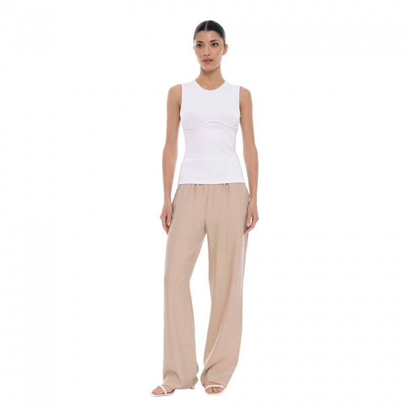 4Tailors Afterring Sleeveless Top (SS26-240 WHITE)