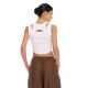 4Tailors Afterring Asymmetrical Crop Top (SS26-241 WHITE)