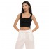 4Tailors Afterring Crop Top (SS26-243 BLACK)