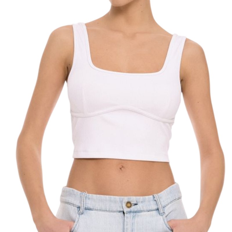 4Tailors Afterring Crop Top (SS26-243 WHITE)