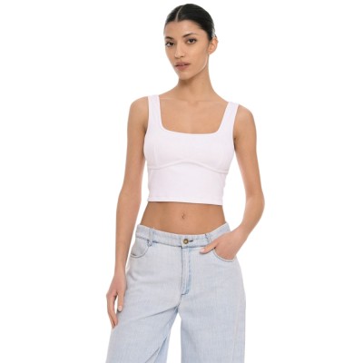 4Tailors Afterring Crop Top (SS26-243 WHITE)