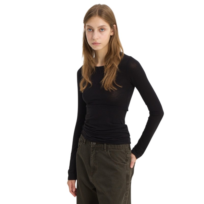 Sun Set Go SARAH LONGSLEEVE TOP (SSGFW26002 Black)