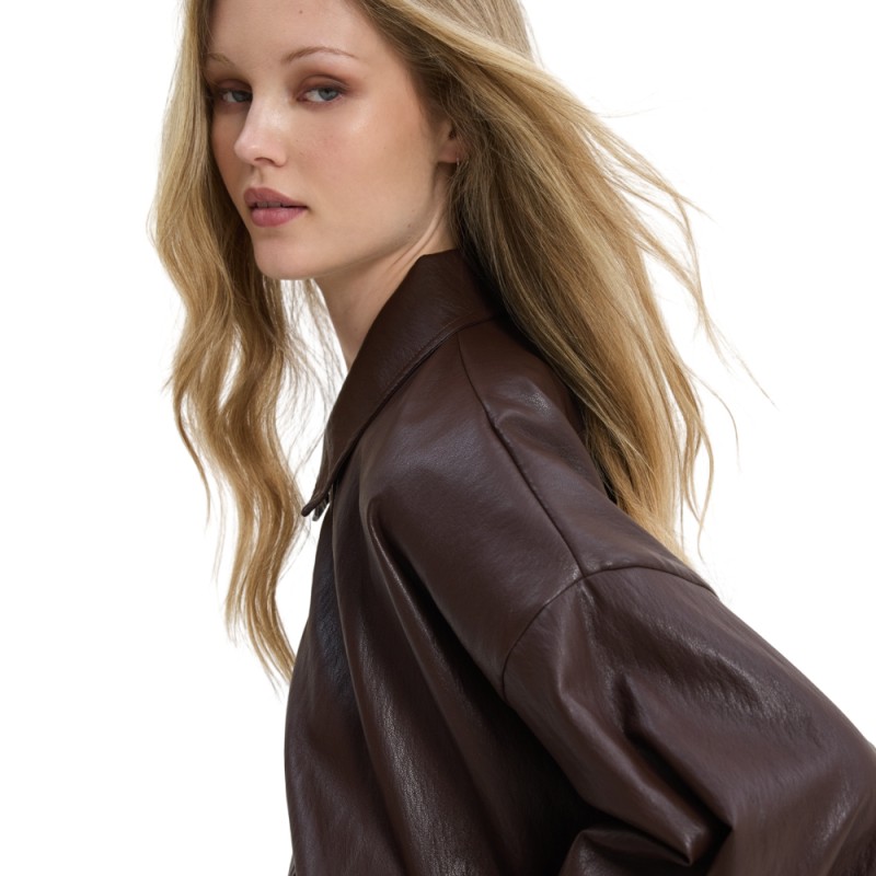 Sun Set Go CHARLIE BOMBER JACKET (SSGFW26008 Brown)