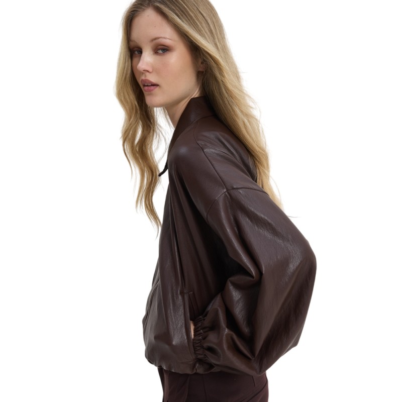 Sun Set Go CHARLIE BOMBER JACKET (SSGFW26008 Brown)
