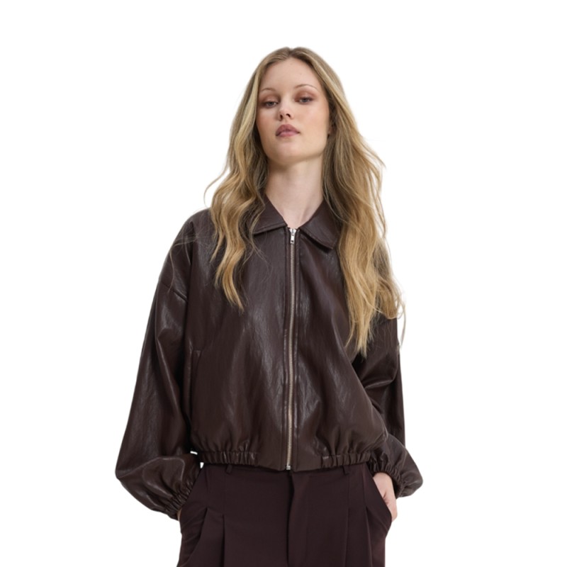 Sun Set Go CHARLIE BOMBER JACKET (SSGFW26008 Brown)