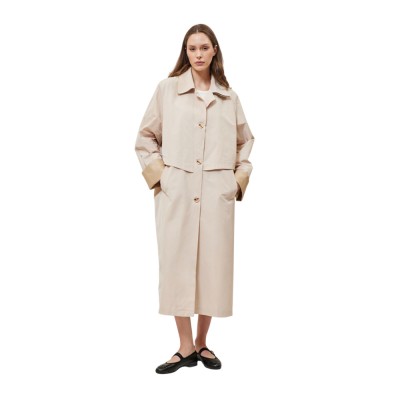 Sun Set Go MATHIEW MONOCHROME TRENCH COAT (SSGSU25001 Beige)