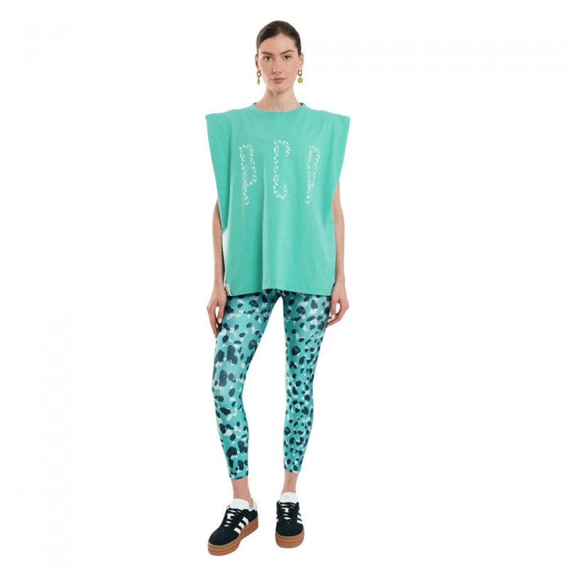 PCP LEOPARD SLEEVELESS ΜΠΛΟΥΖΑΚΙ ΑΜΑΝΙΚΟ (SSLET0003 Green)
