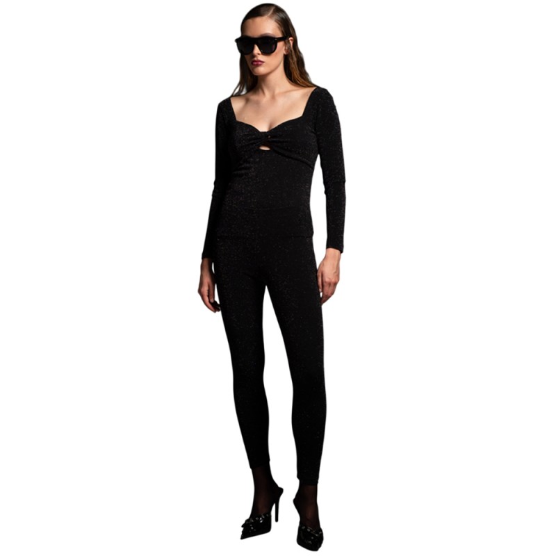 Peace and Chaos STELLAR CROP TOP (W24220 BLACK)