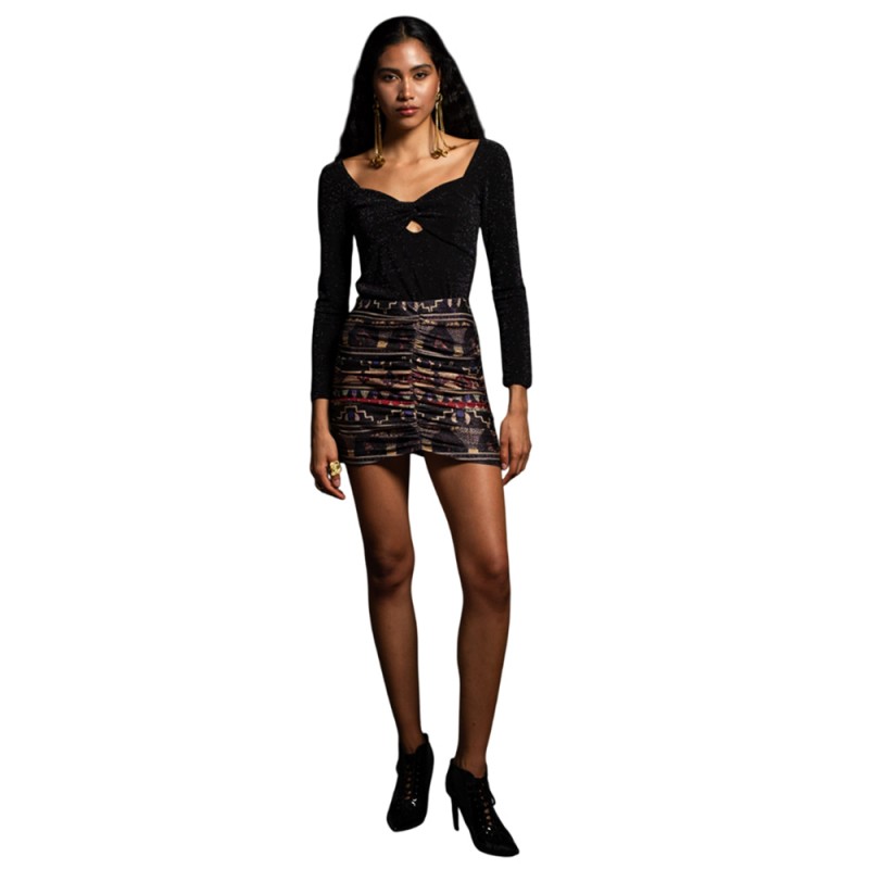 Peace and Chaos WORSHIP MINI SKIRT (W24309 TYPOS)