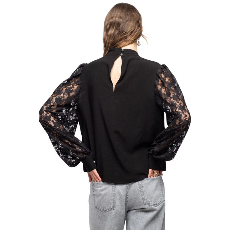 Peace and Chaos POETRY TOP (W25220 BLACK)