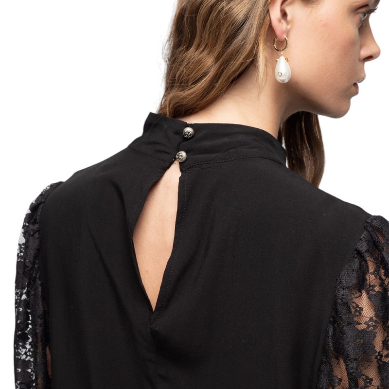 Peace and Chaos POETRY TOP (W25220 BLACK)