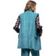 Peace and Chaos WILLOW SLEEVELESS BLAZER - Corduroy (W25808B TEAL)