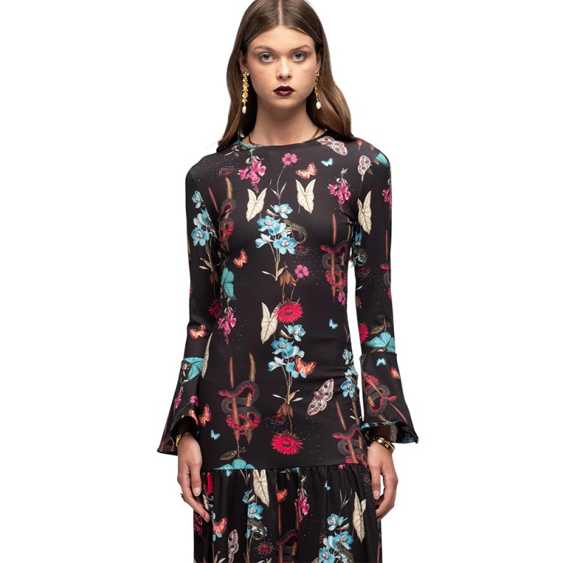 Peace and Chaos HYDRANGEA LONG DRESS (W25914 TYPOS)