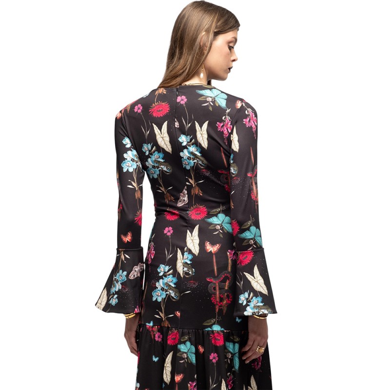 Peace and Chaos HYDRANGEA LONG DRESS (W25914 TYPOS)