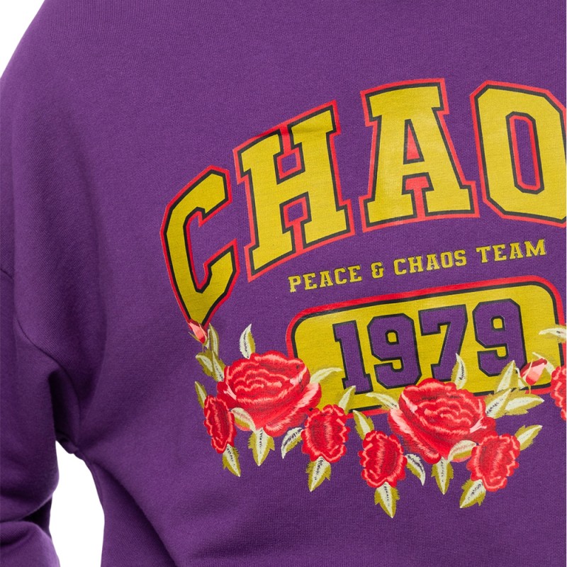 Peace and Chaos OLD-SCHOOL SWEATER (W26201 PURPLE)