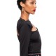 Peace and Chaos OBLIQUE TOP (W26211 BLACK)