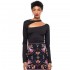 Peace and Chaos OBLIQUE TOP (W26211 BLACK)