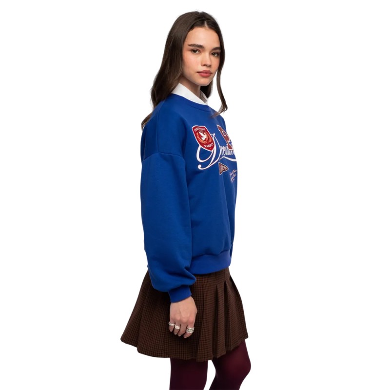 Peace and Chaos VARSITY SWEATER (W26238 BLUE)