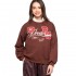 Peace and Chaos VARSITY SWEATER (W26238 BROWN)