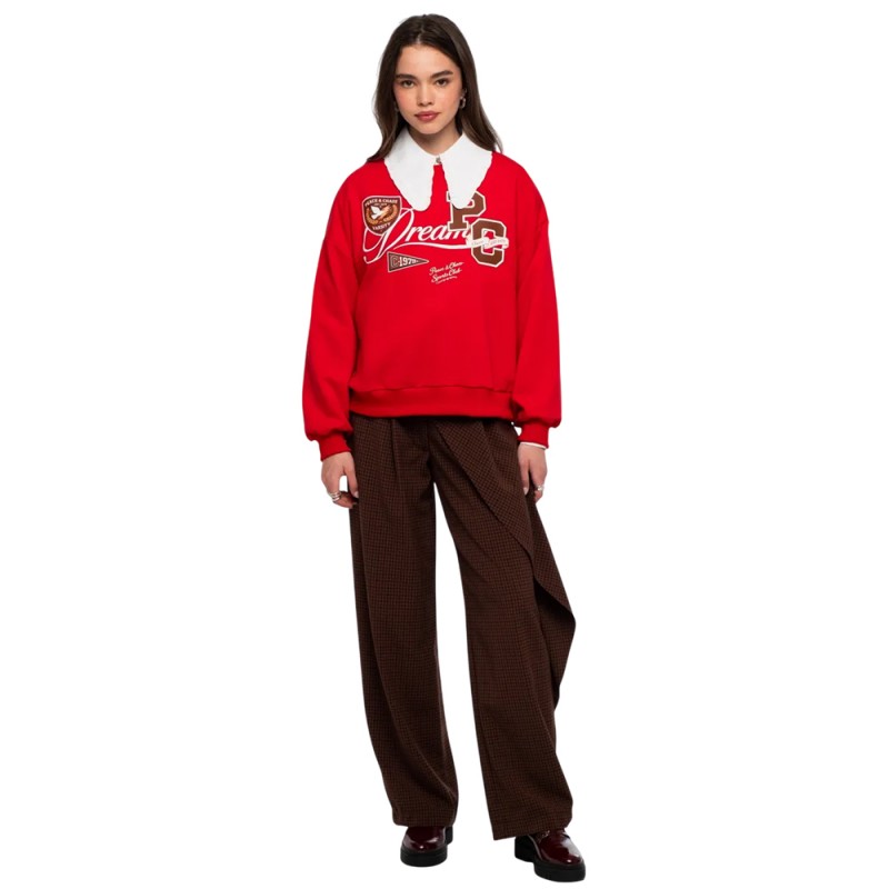 Peace and Chaos VARSITY SWEATER (W26238 RED)
