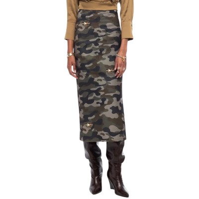 Peace and Chaos CAMOUFLAGE MIDI SKIRT (W26322 TYPOS)