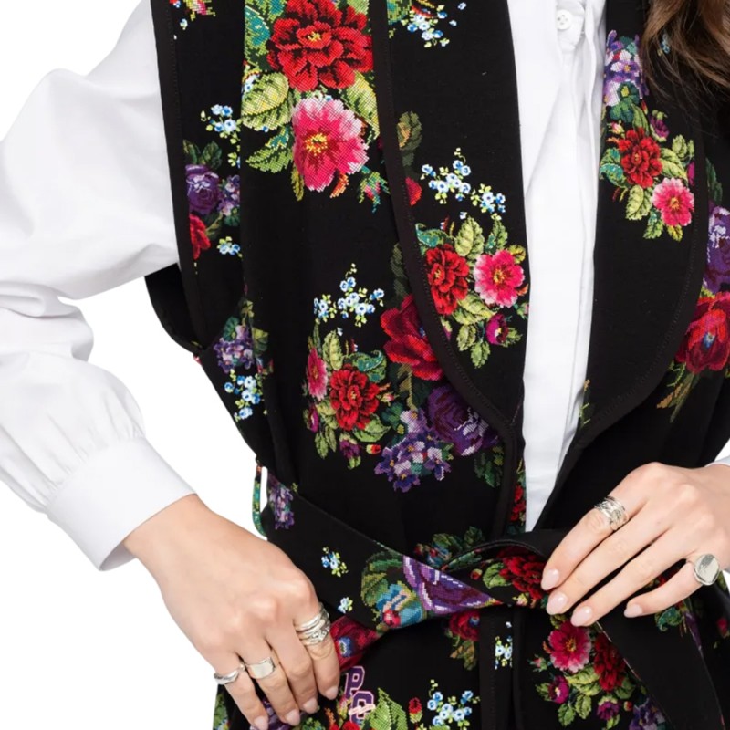 Peace and Chaos BOUQUET WAISTCOAT - Cotton (W26801 TYPOS)